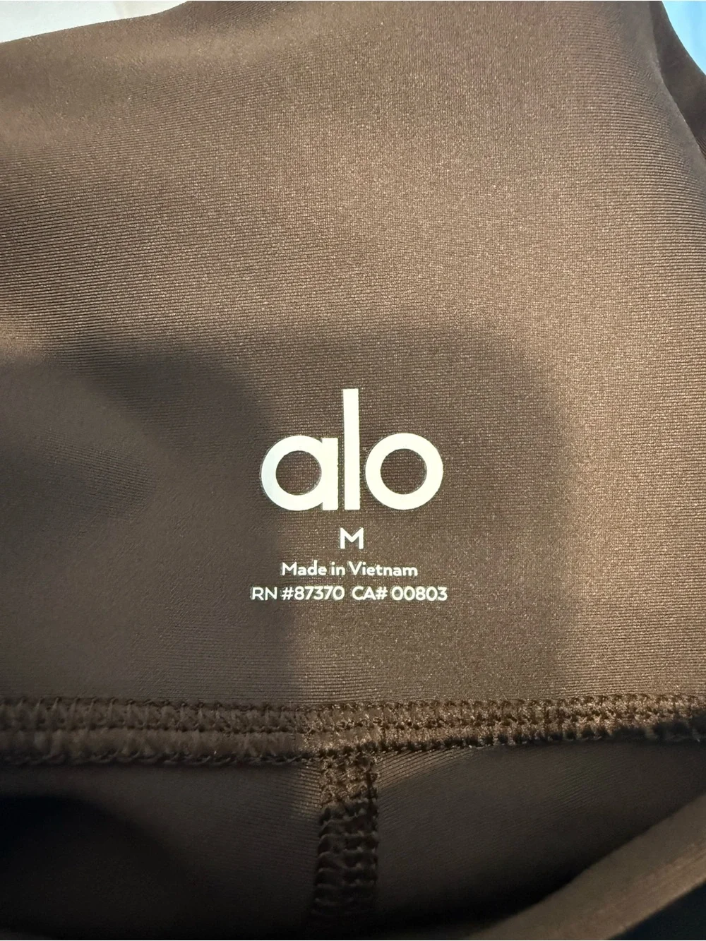 Alo mocha brown airlift leggings size medium